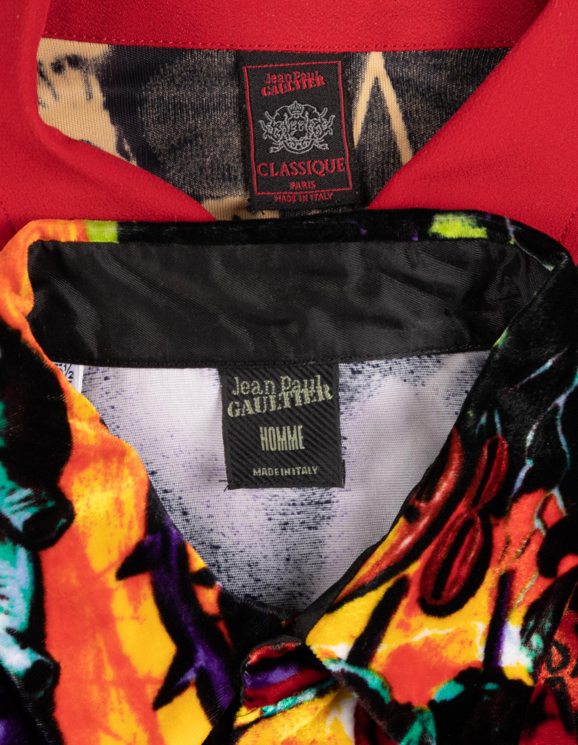 Collection of Five Men's Jean Paul Gaultier Shirts, 1990-2000s