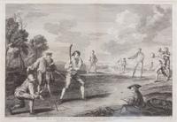 Francis HAYMAN, after - BENOIST, engraver Image 11 1/2 x 13 inches. — Playing at Cricket