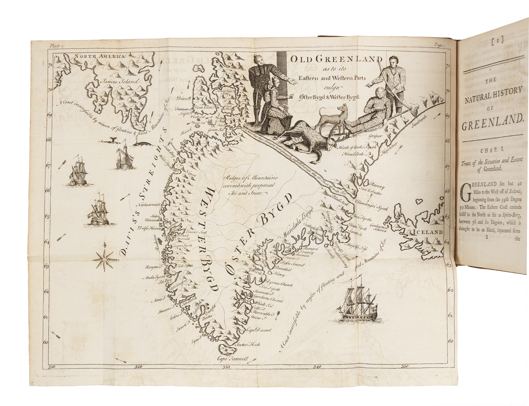 EGEDE, Hans Povelson (1686-1758). A Description of Greenland, shewing the Natural History, Situation, Boundaries, and Face of the Count