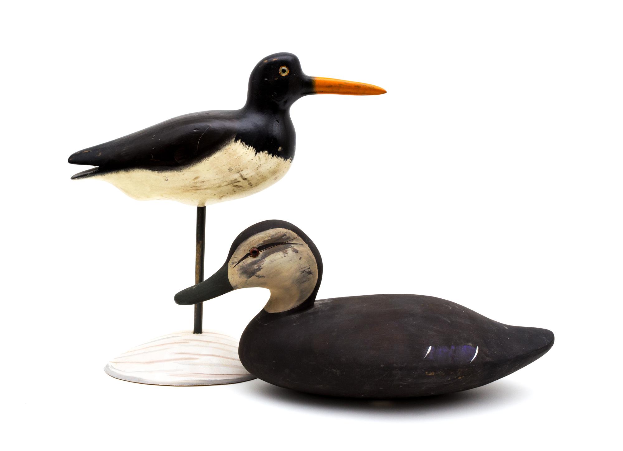 Five Decoys Height of largest 9 1/5 x width 15 inches.