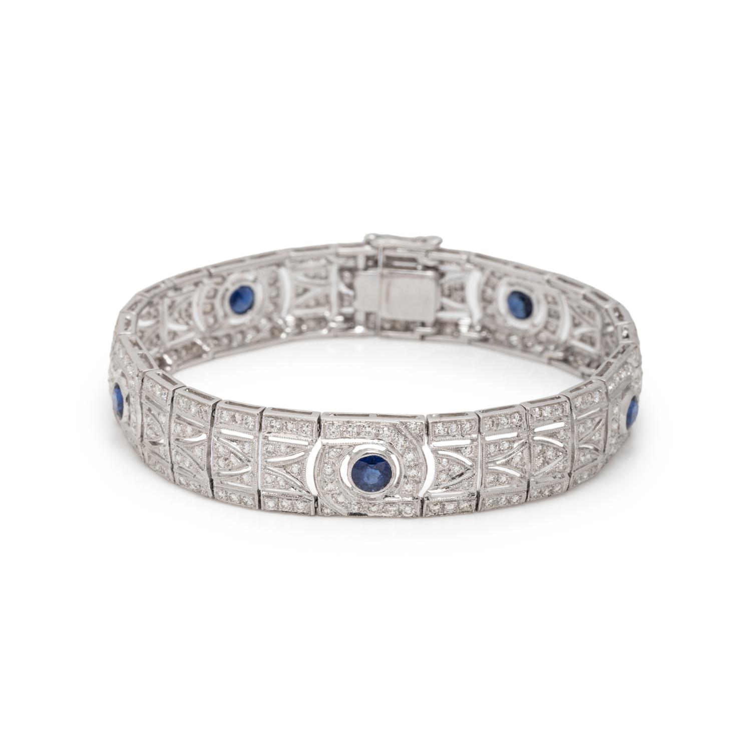 DIAMOND AND SAPPHIRE BRACELET