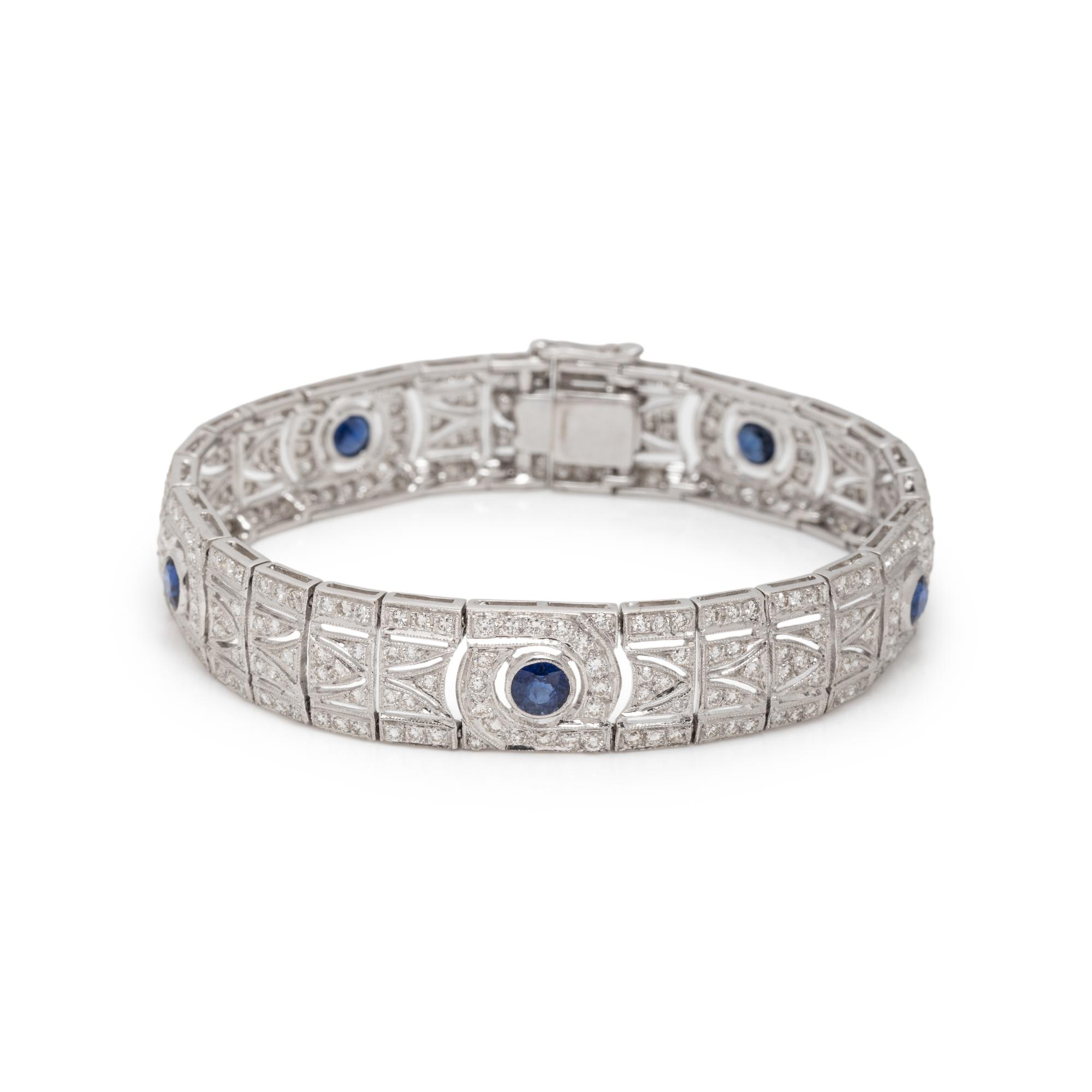 DIAMOND AND SAPPHIRE BRACELET