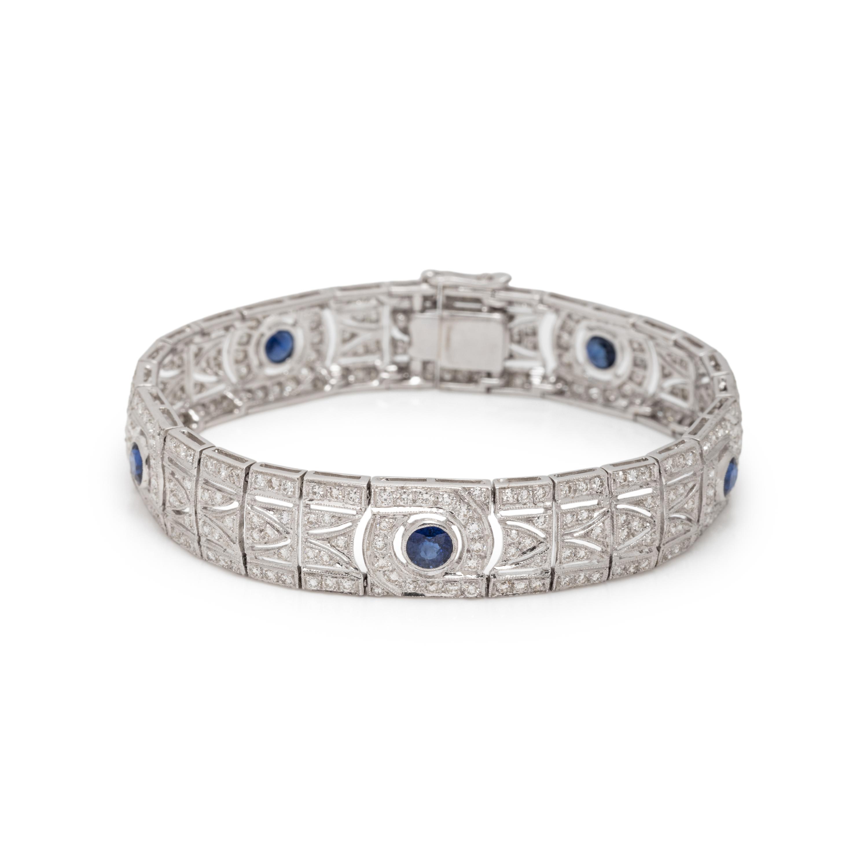 DIAMOND AND SAPPHIRE BRACELET