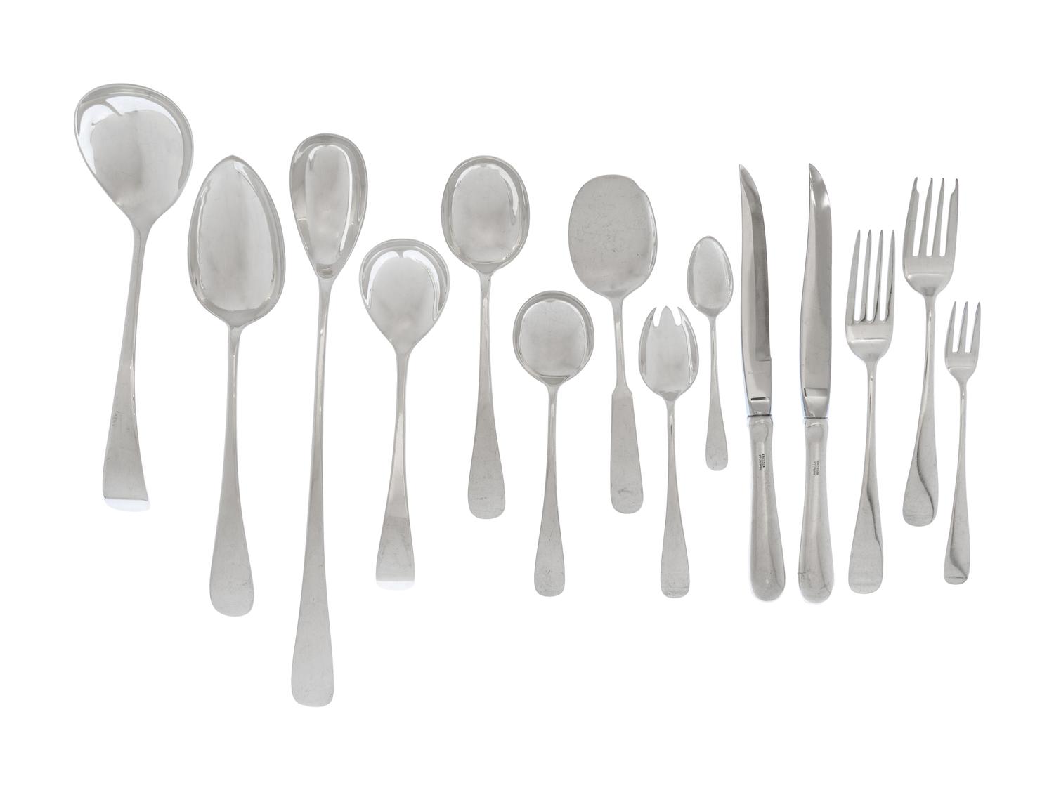 An American Arts & Crafts Silver Flatware Service