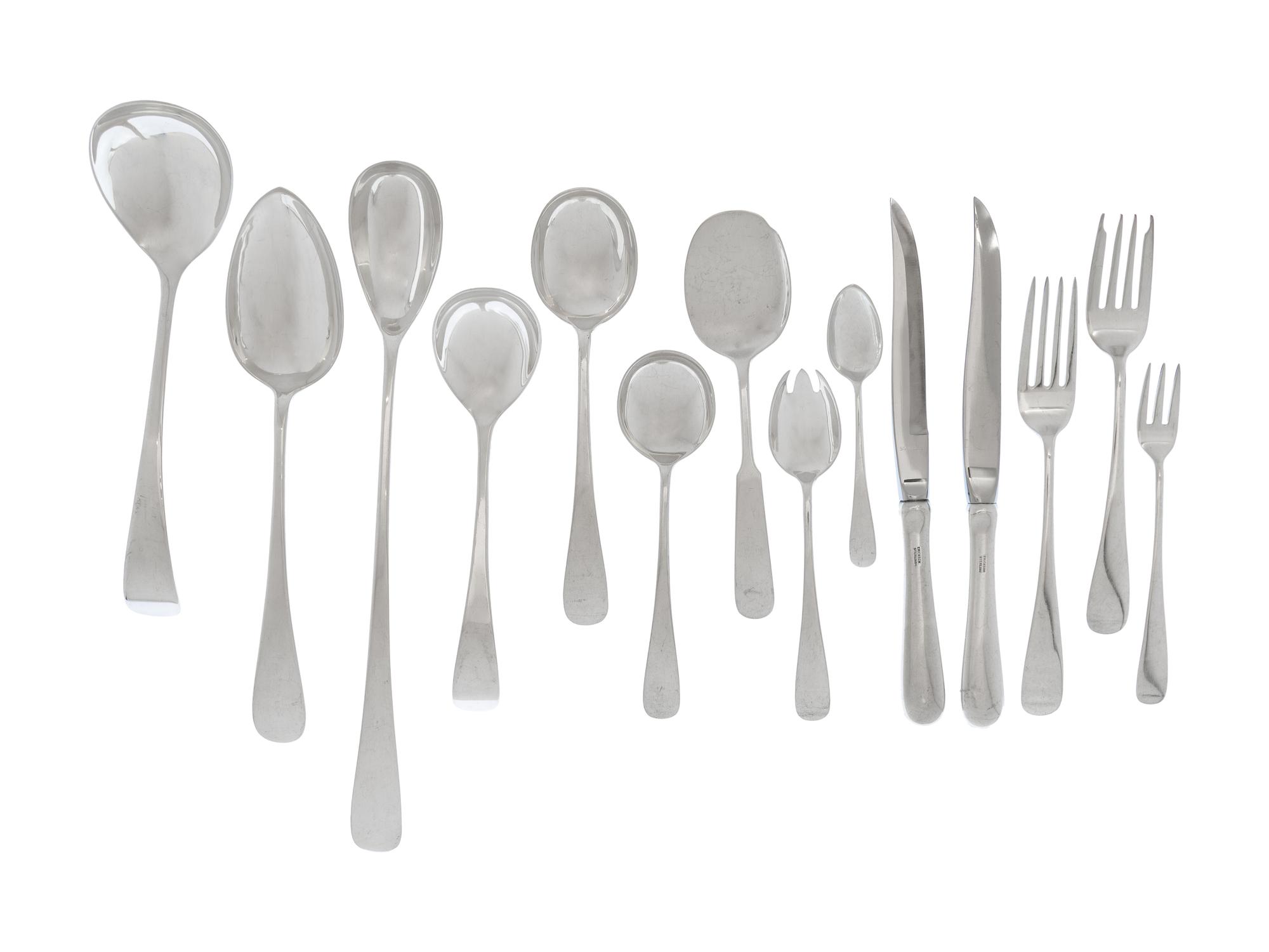 An American Arts & Crafts Silver Flatware Service