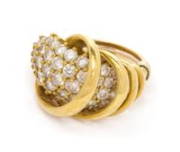 An 18 Karat Yellow Gold and Diamond Ring, Jose Hess, 8.80 dwts.