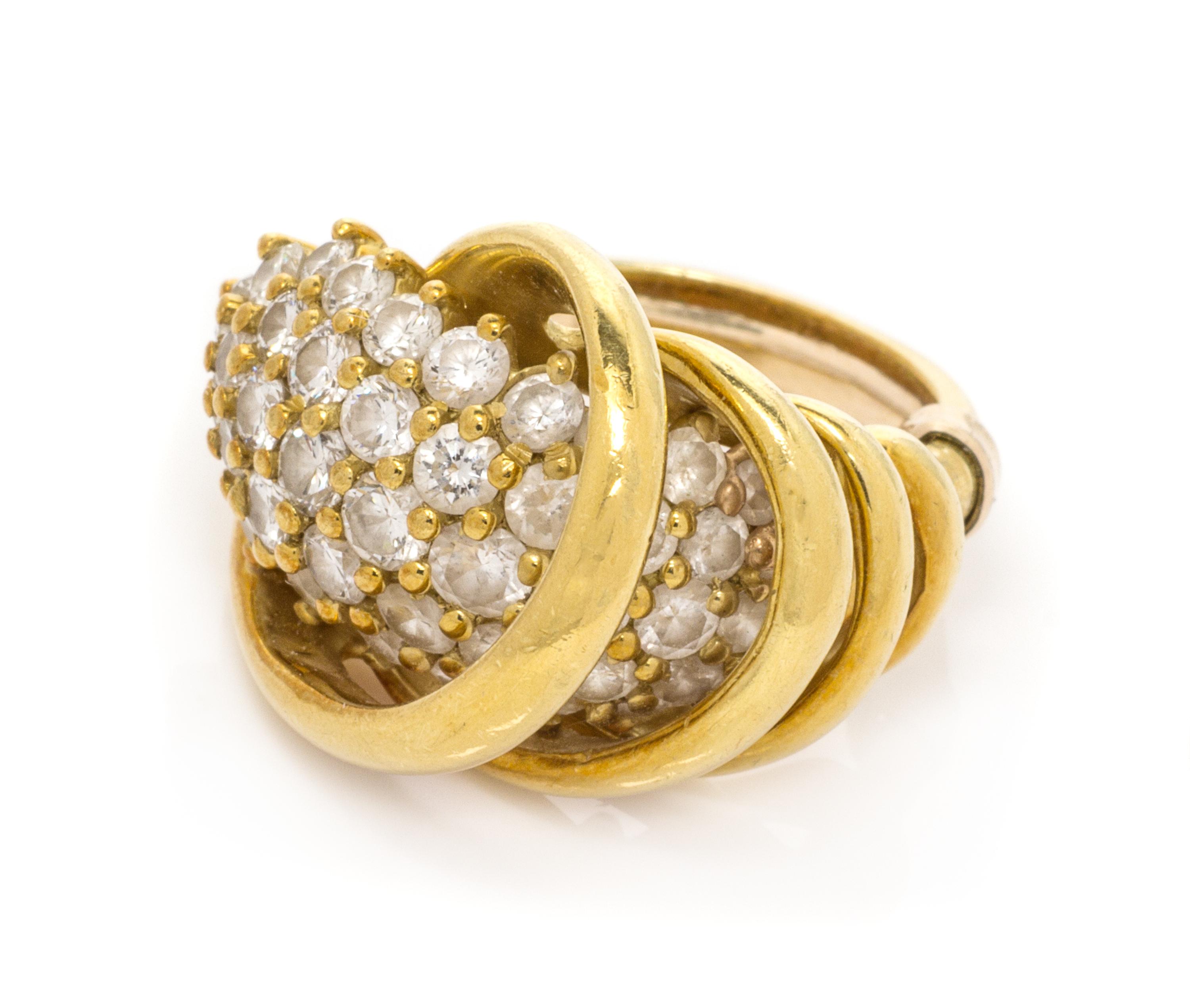 An 18 Karat Yellow Gold and Diamond Ring, Jose Hess, 8.80 dwts.