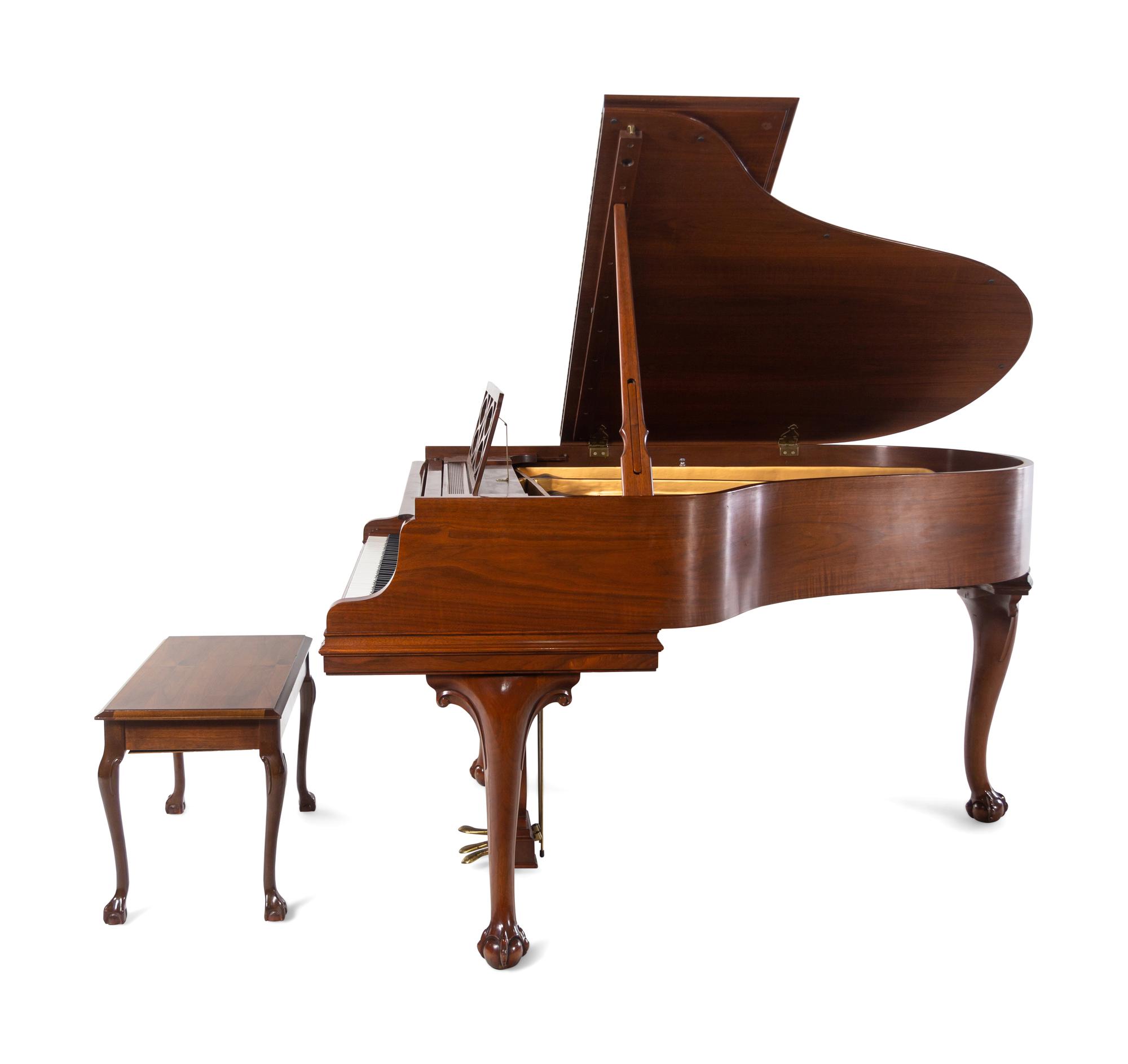A Steinway & Sons Louis XV Style Walnut Medium Grand Piano