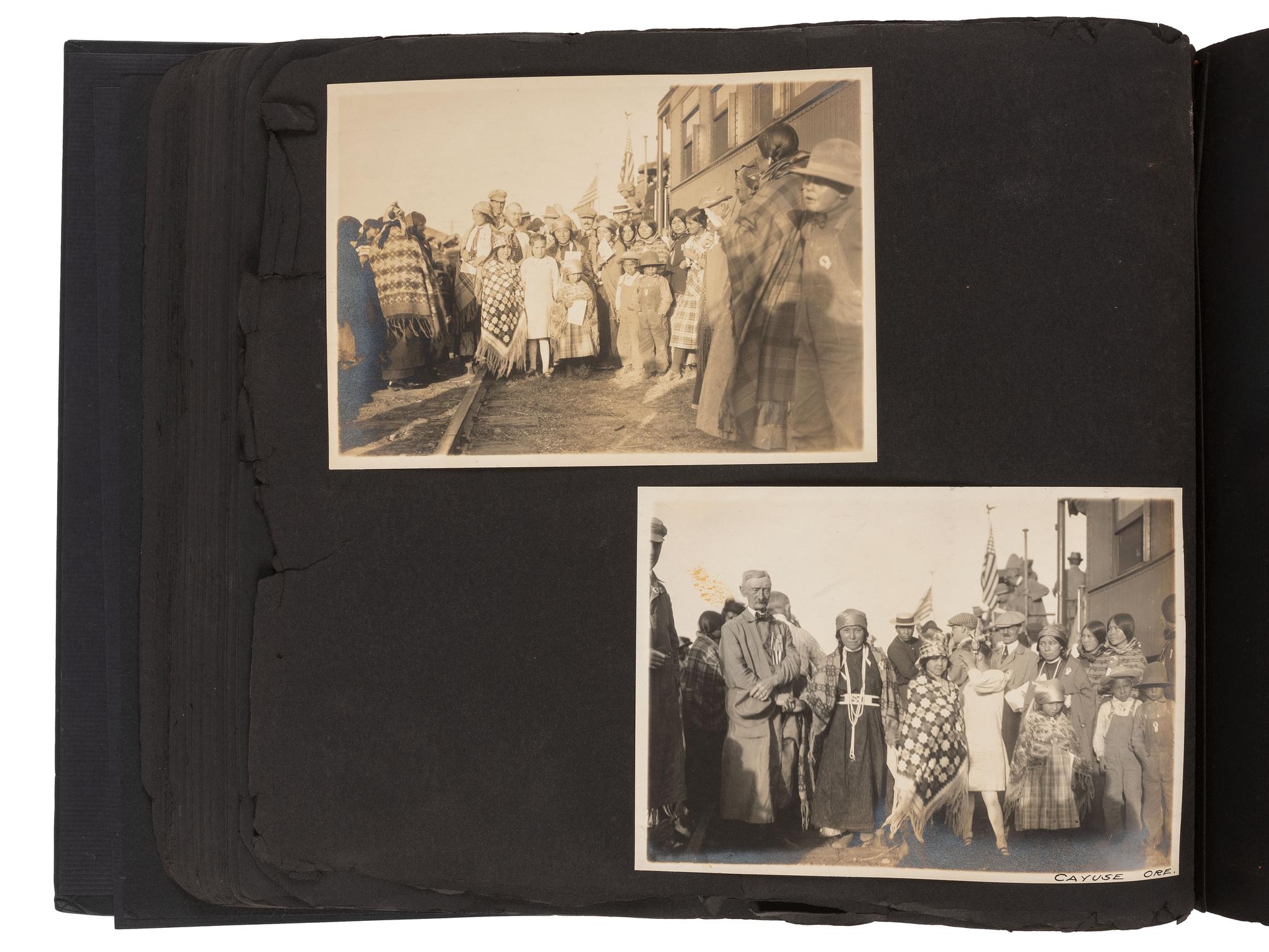 Americana Album containing approx. 350 photographs documenting the journey of the Liberty Bell from Philadelphia to San Francisco for the Panama-Pacific Exposition. 1915.