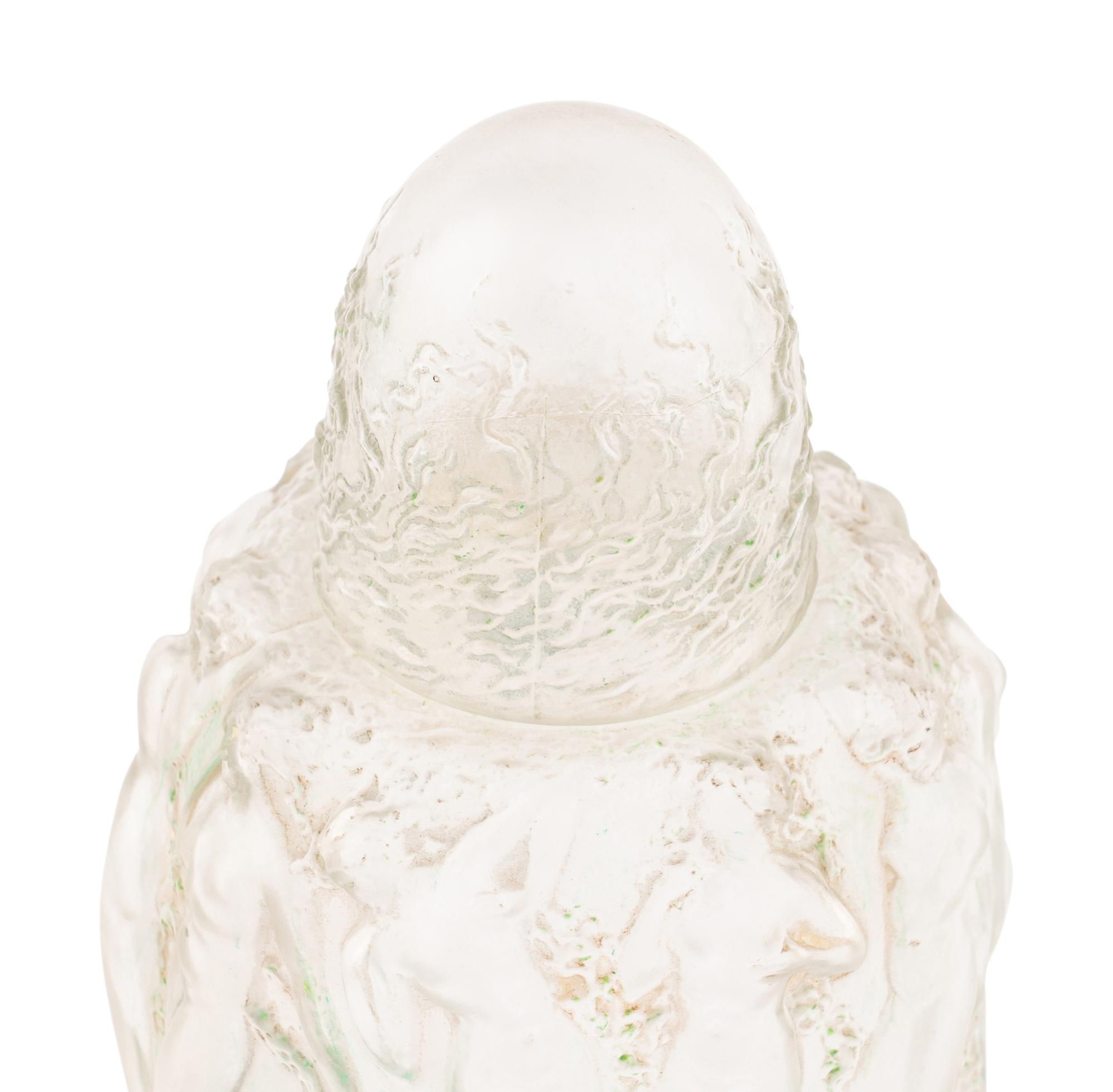 A Lalique Frosted Glass ' Sirenes' Perfume Bottle