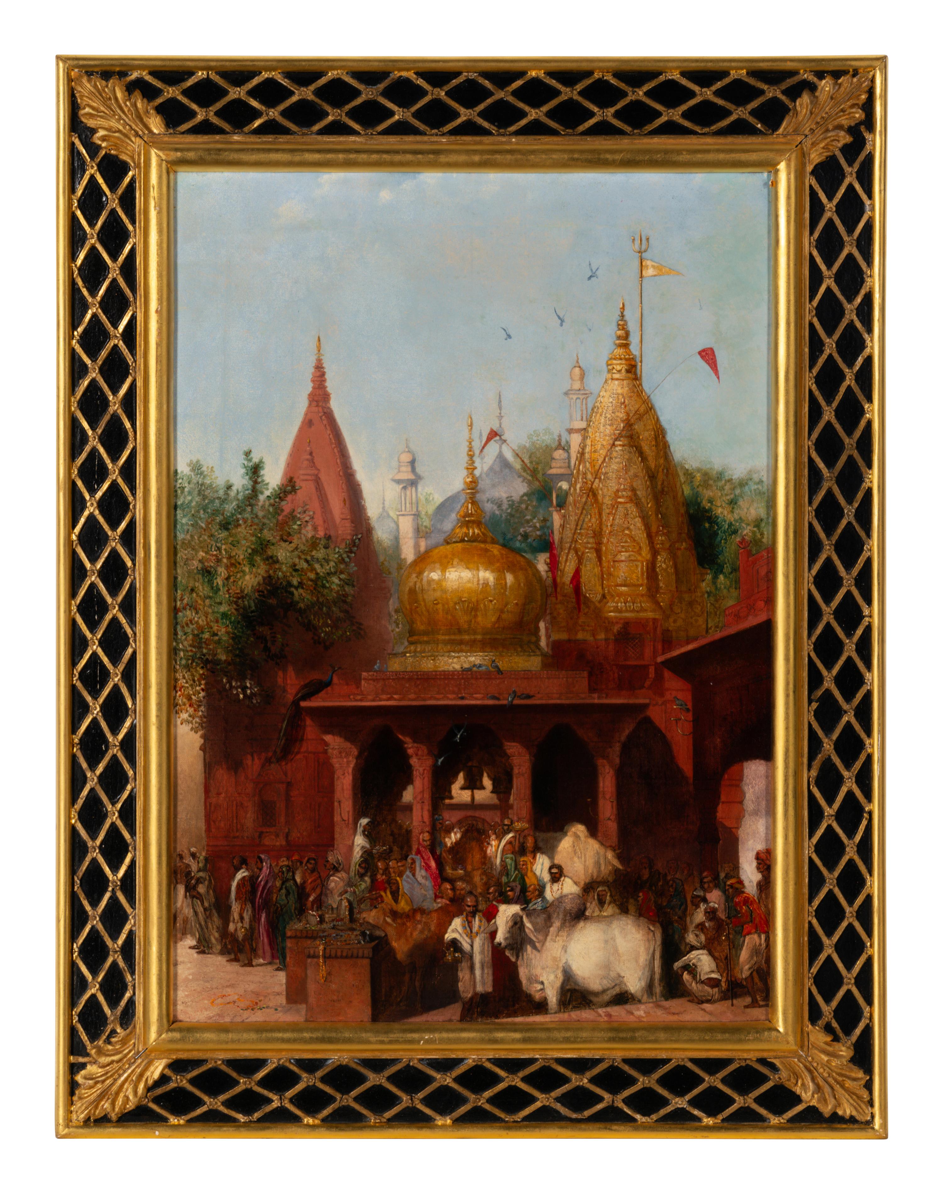 George Landseer (British, 1834-1878) — The Golden Temple, Benares, 1861