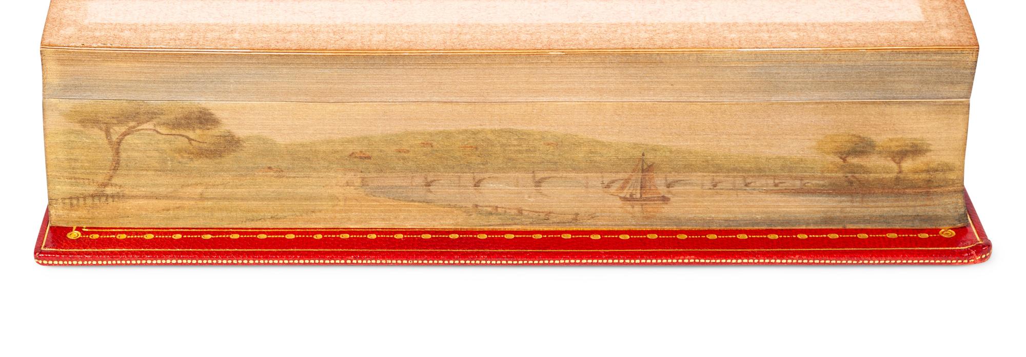 [FORE-EDGE PAINTING]. A group of 2 books concealing FORE-EDGE PAINTINGS of water-scenes, comprising: