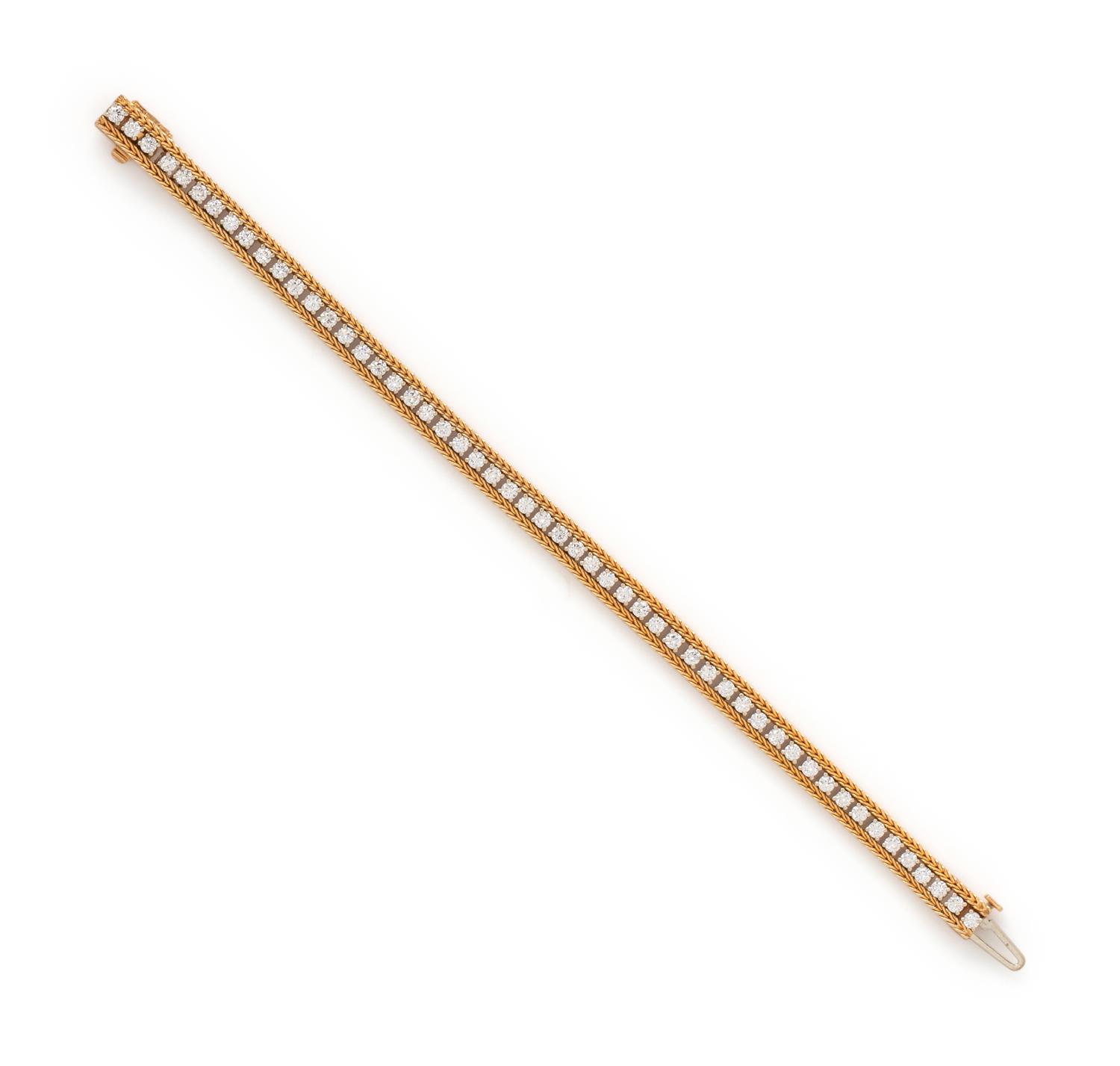 YELLOW GOLD AND DIAMOND BRACELET