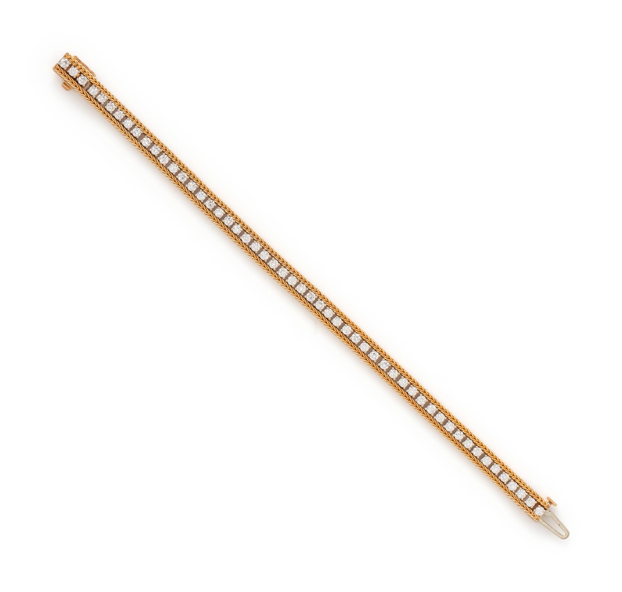 YELLOW GOLD AND DIAMOND BRACELET