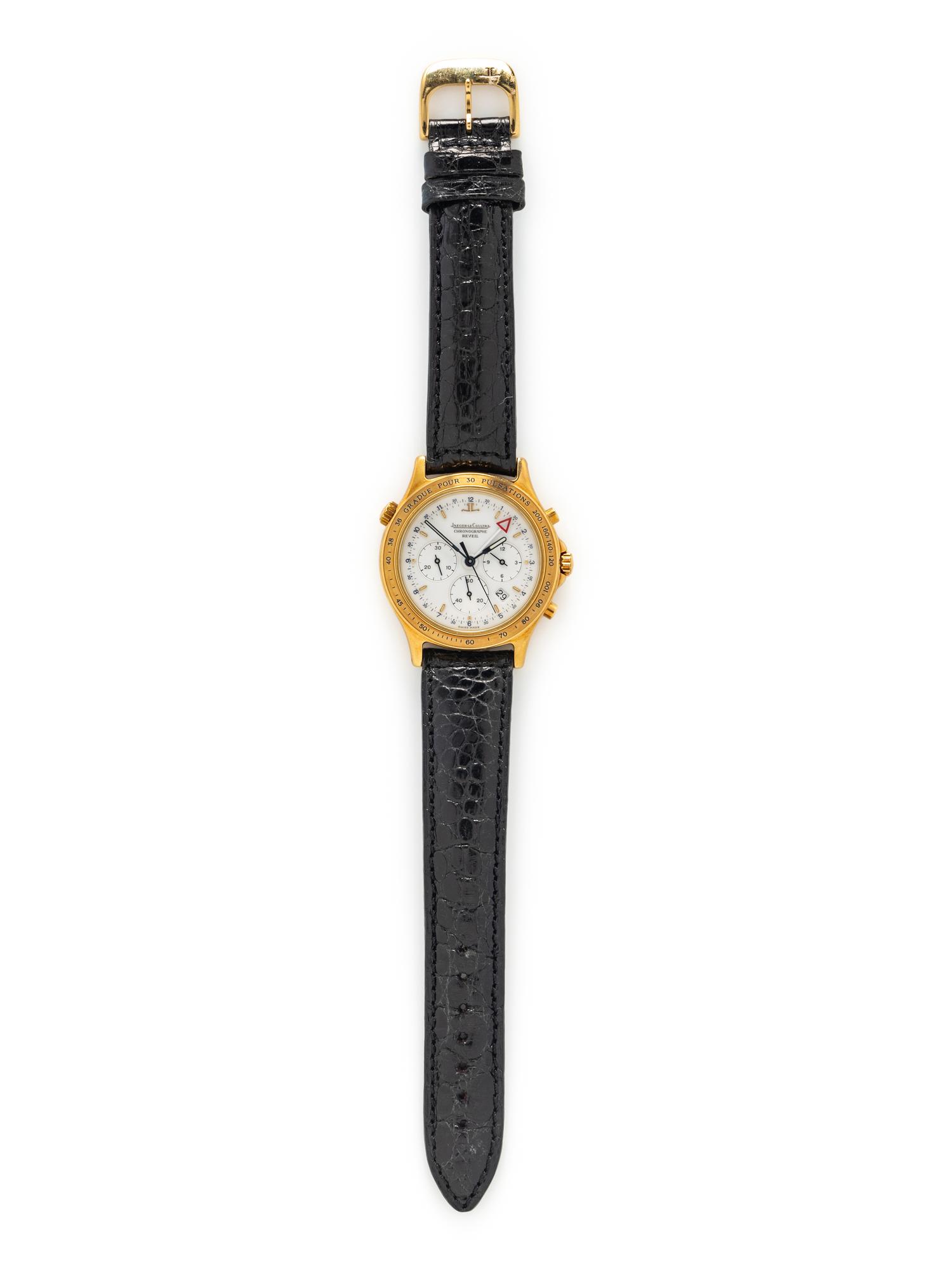 JAEGER-LECOULTRE, REF. 116.1.33 HERAION REVEIL 18K CHRONOGRAPH WATCH