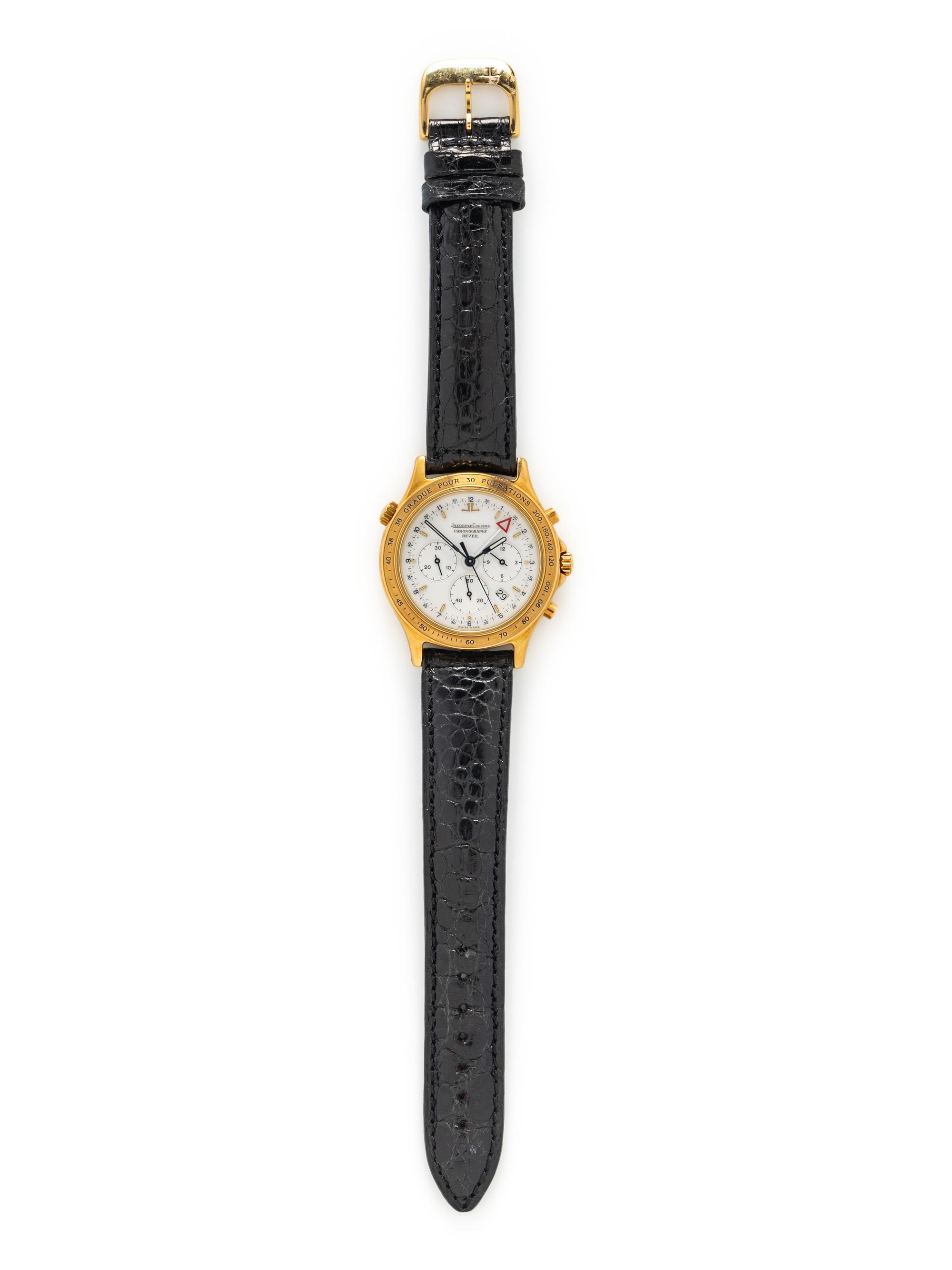 JAEGER-LECOULTRE, REF. 116.1.33 HERAION REVEIL 18K CHRONOGRAPH WATCH