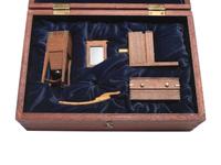 [CAMERAS]. Miniature daguerreotype outfit in custom box by Ake Hultman, 1999.