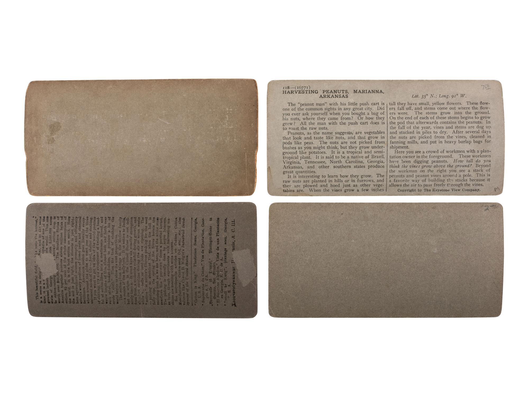 [AFRICAN AMERICANA] -- [EARLY PHOTOGRAPHY]. A group of 45 stereoviews of African American subjects, including: