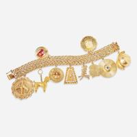 A 14K Yellow Gold Charm Bracelet