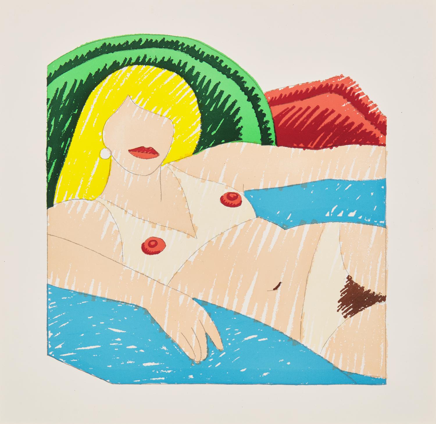 Tom Wesselmann (American, 1931-2004) — Shiny Nude (from Rubber Stamp Portfolio) ,1976