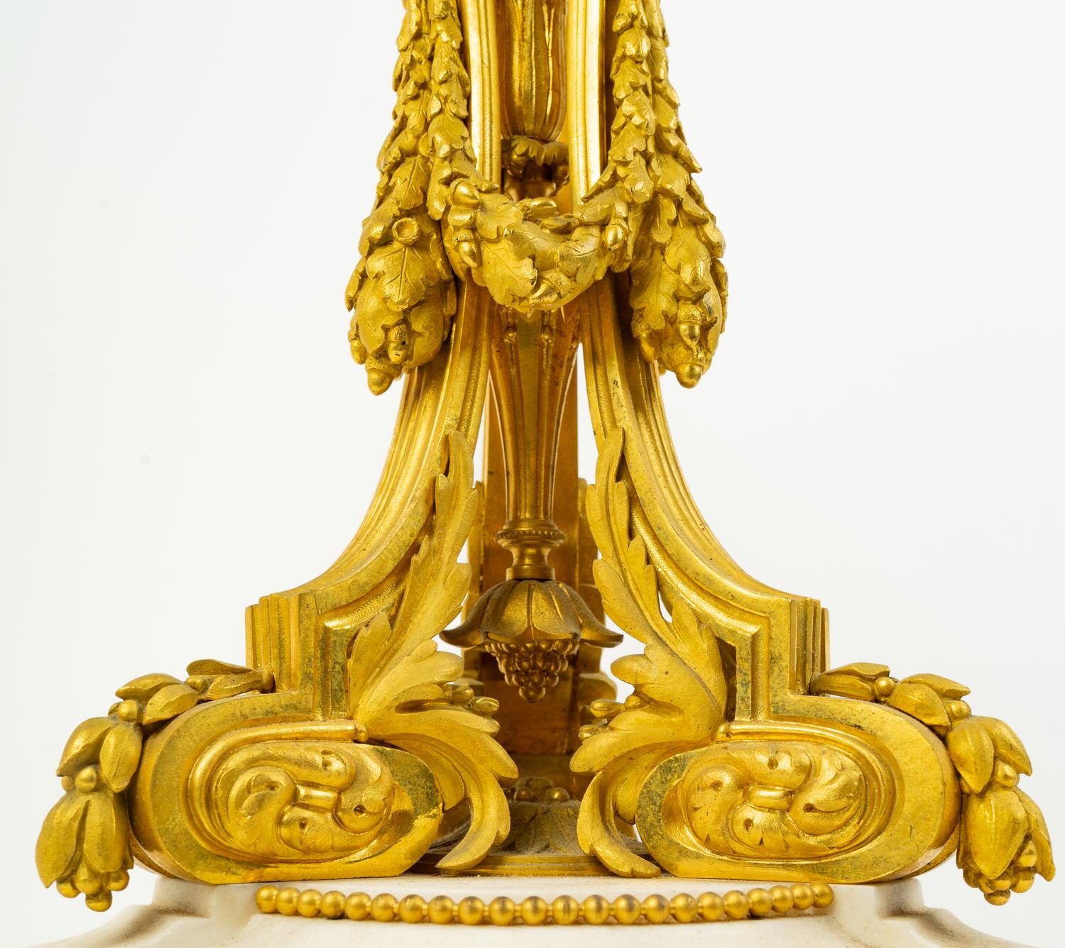 A Louis XVI Style Gilt Bronze and Marble Side Table — 20TH CENTURY