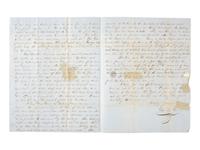 [LOUISIANA]. A letter describing the journey from New York to Louisiana along with the devastation wrought by the 1853 yellow fever outbreak in Natchez, Mississippi.