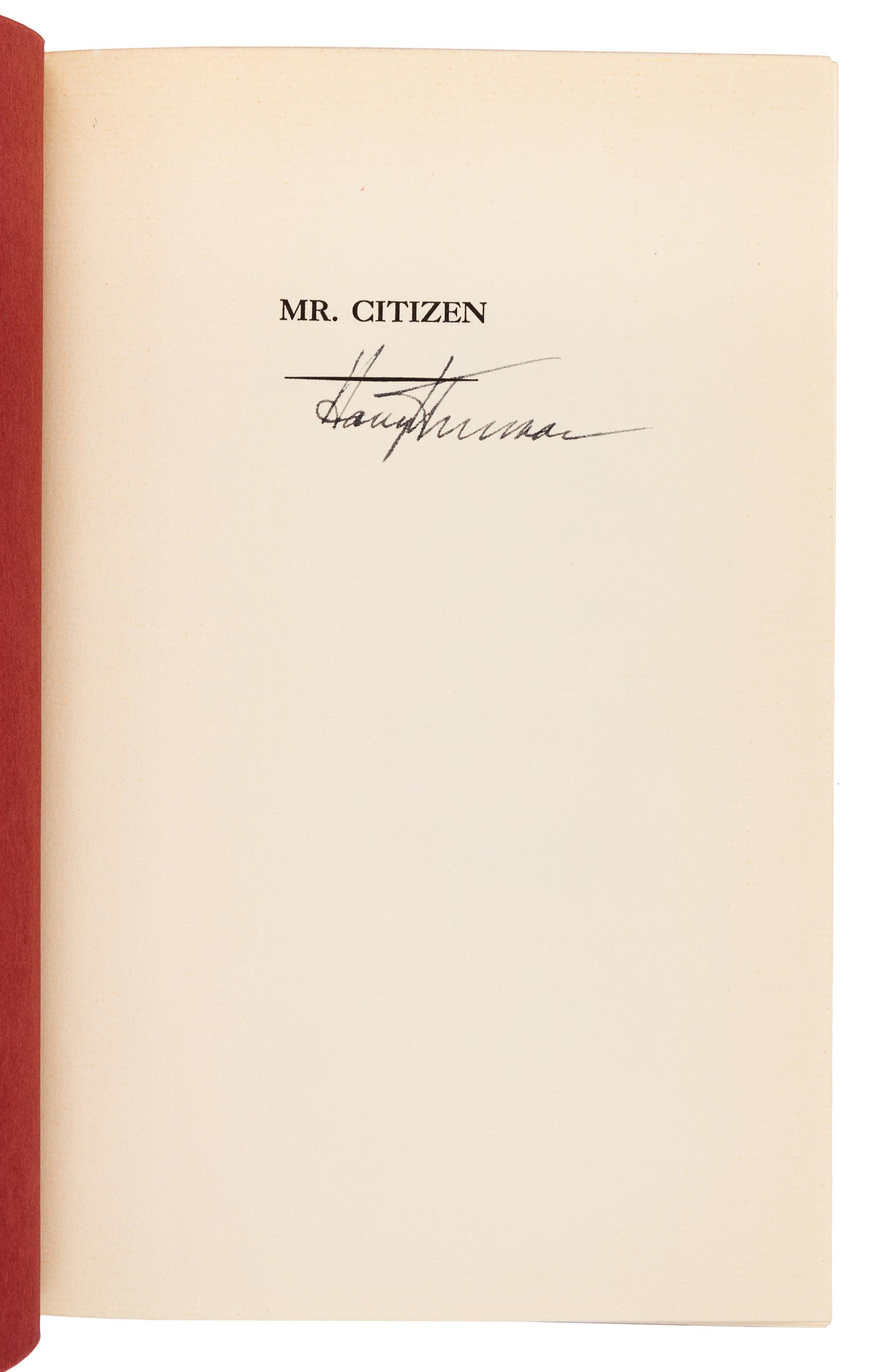 [TRUMAN]. A group of 3 works about Harry S. Truman.