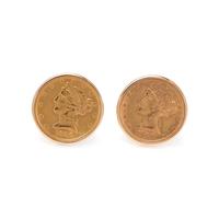 US $5 LIBERTY COIN CUFFLINKS
