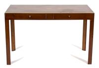 An English Brass Bound Yew Wood Library Table — 20TH CENTURY