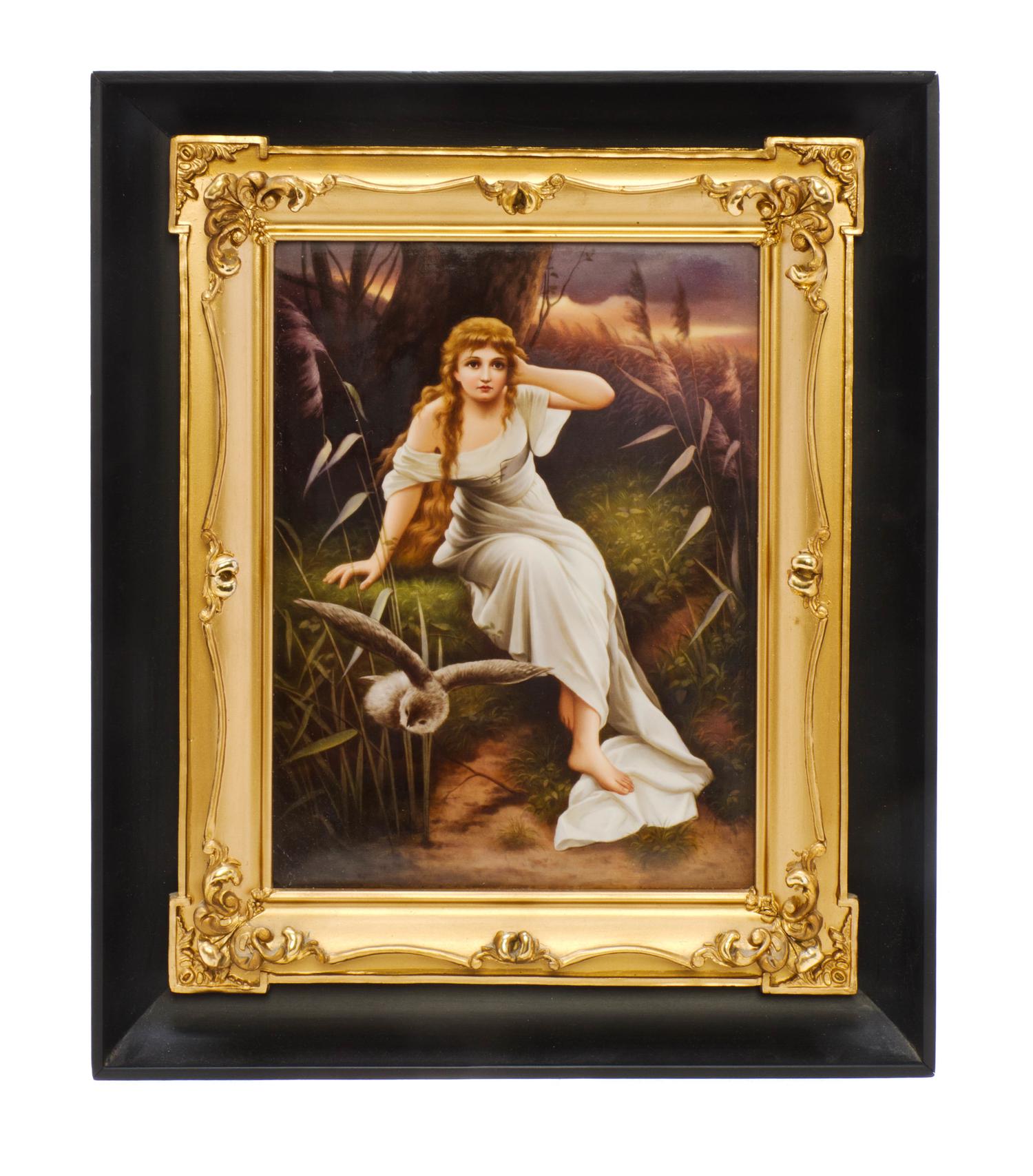 A Berlin (K.P.M.) Porcelain Plaque, Height 9 3/4 x width 7 1/4 inches.
