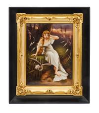 A Berlin (K.P.M.) Porcelain Plaque, Height 9 3/4 x width 7 1/4 inches.