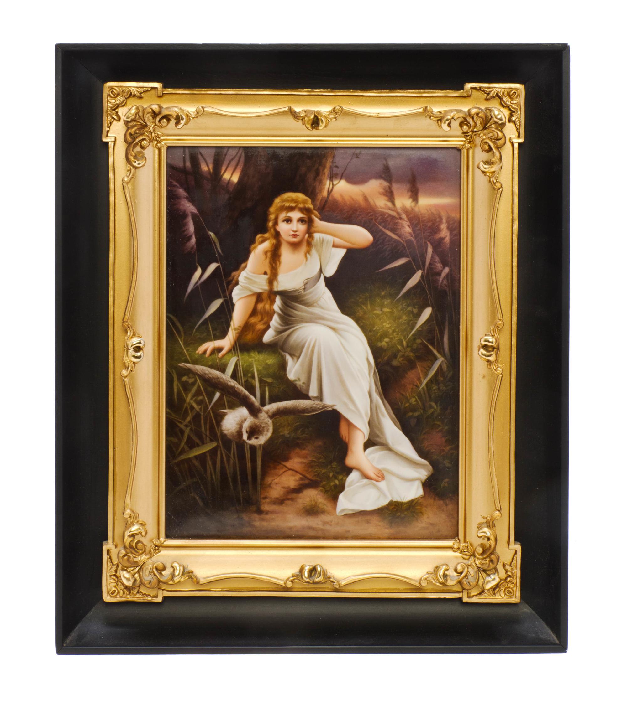 A Berlin (K.P.M.) Porcelain Plaque, Height 9 3/4 x width 7 1/4 inches.