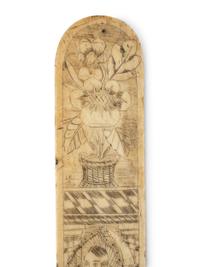 A Scrimshaw Corset Busk with Man and Woman