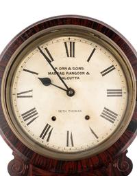 An American Grain Painted Wall Clock Made for the Indian Market
