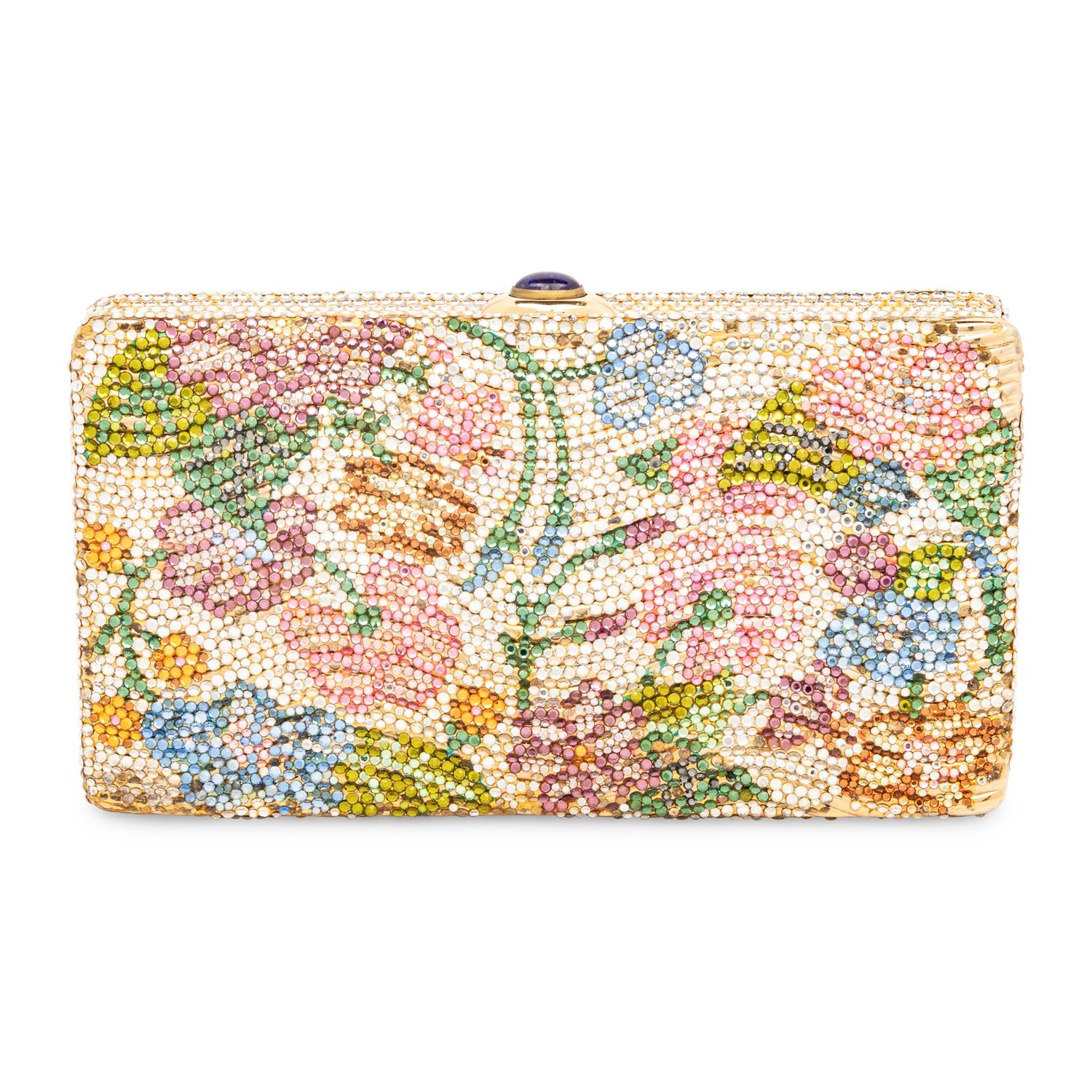 JUDITH LEIBER, FLORAL MINAUDIÈRE BOX CLUTCH