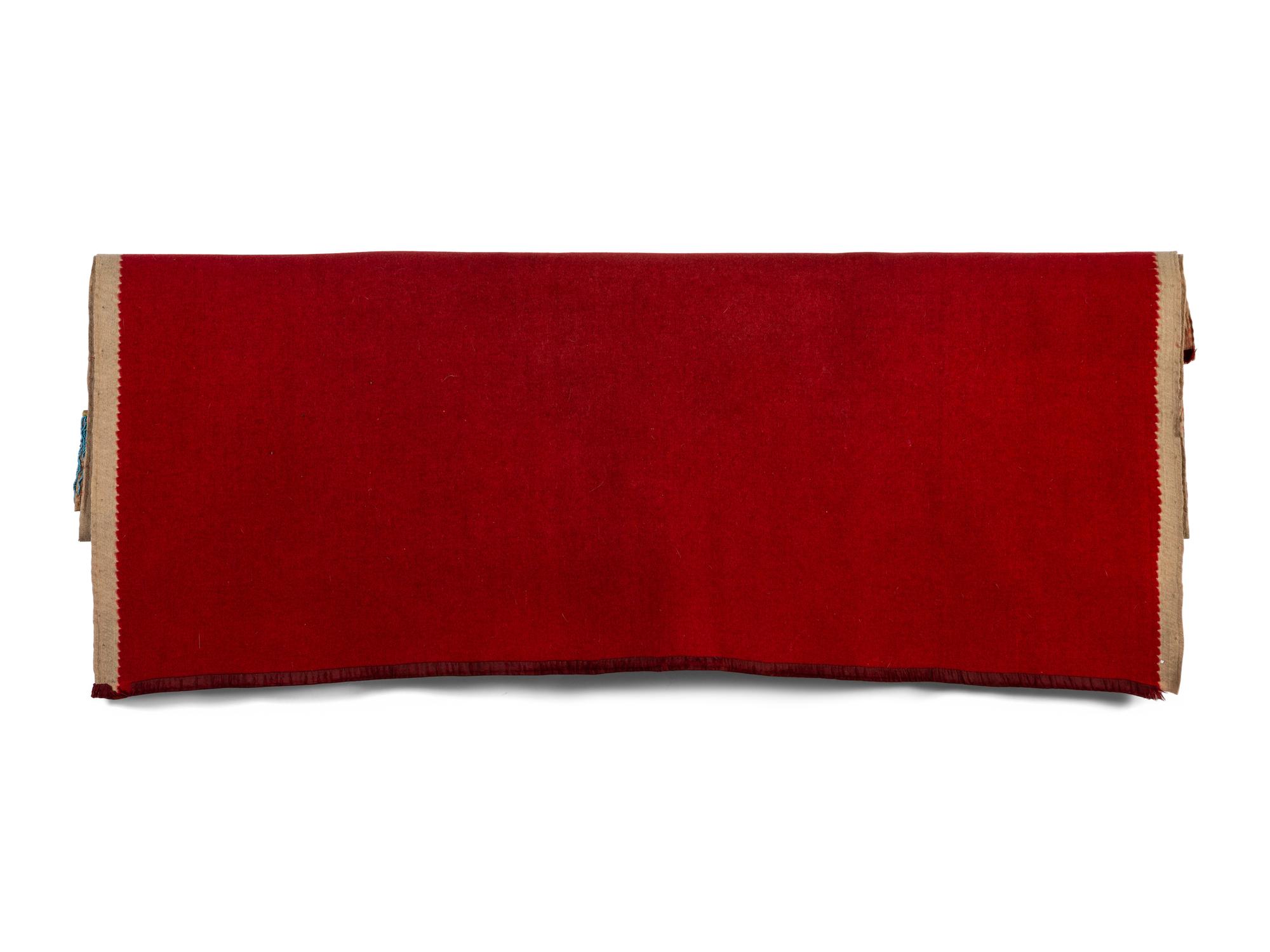 Apsáalooke (Crow) Beaded Hide Blanket Strip, with Blanket