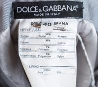 A Pair of Dolce & Gabbana Silver Metallic Print Pants, Size 40.