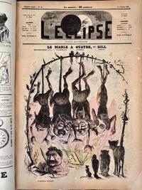 L'Eclipse Satirical Weekly Journal Bound in 3 Folios, Illustrations by Andre Gill