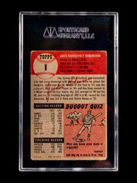 A 1953 Topps Jackie Robinson Baseball Card No. 1 (SGC 2 GOOD)