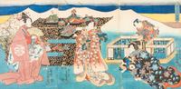 13 Japanese Woodblock Prints of Geishas