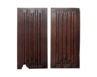 A Group of Seven English and Continental Renaissance / Baroque Carved Oak and Walnut Architectural Fragments