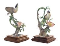 A Pair of Royal Worcester Dorothy Doughty Birds Height of taller 10 inches.
