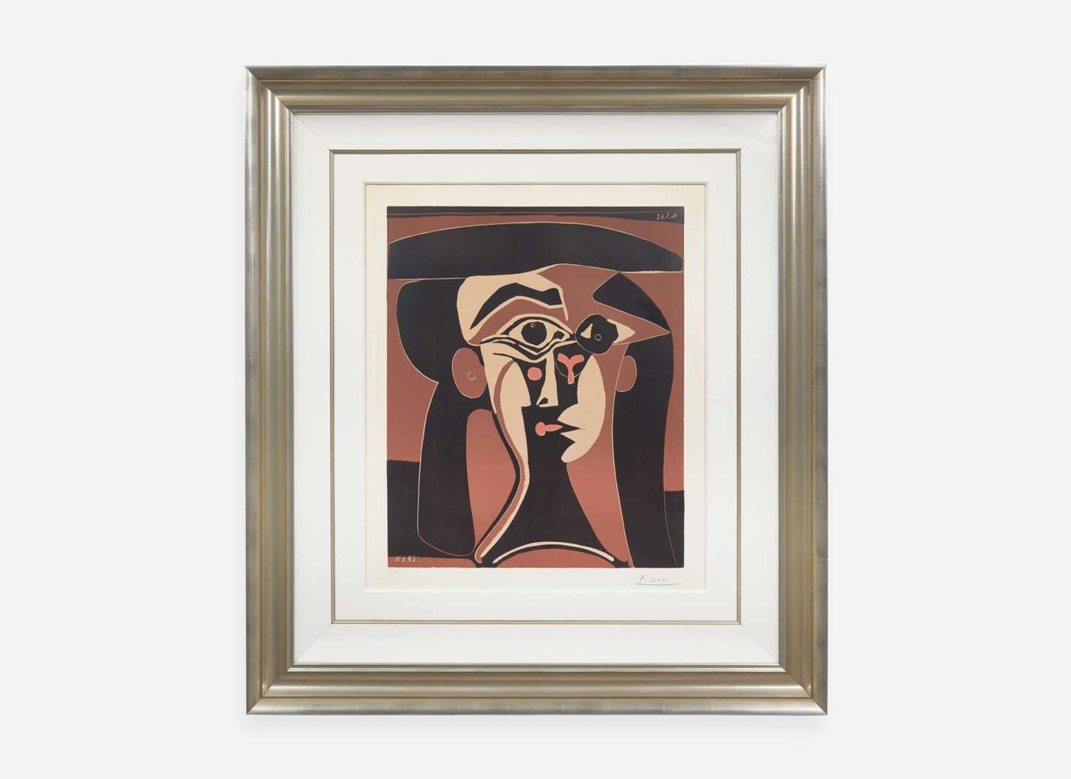 Pablo Picasso (Spanish, 1881-1973), Tête de Femme (Jacqueline au Chapeau Noir)
