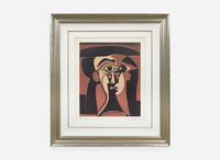 Pablo Picasso (Spanish, 1881-1973), Tête de Femme (Jacqueline au Chapeau Noir)