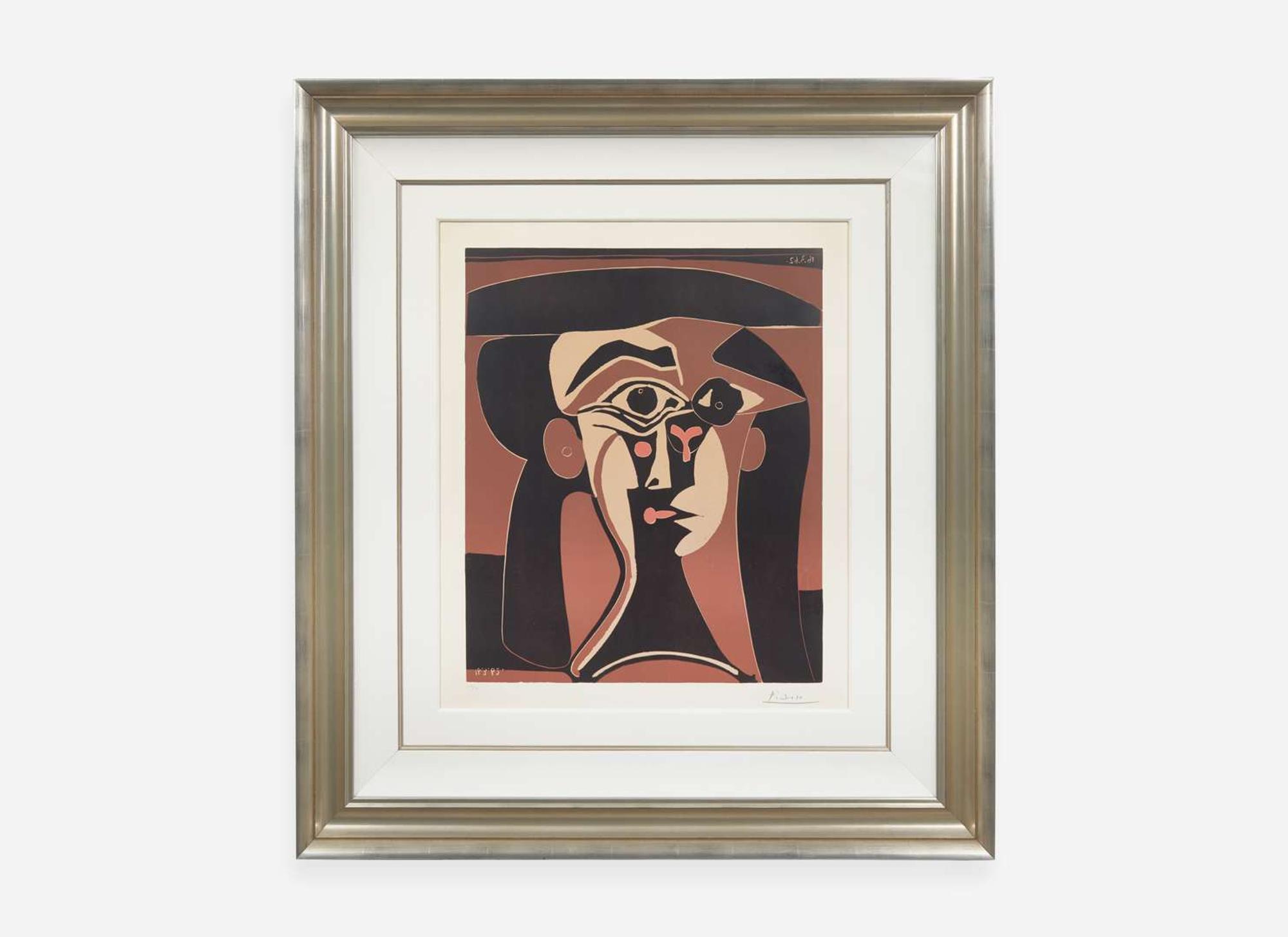 Pablo Picasso (Spanish, 1881-1973), Tête de Femme (Jacqueline au Chapeau Noir)