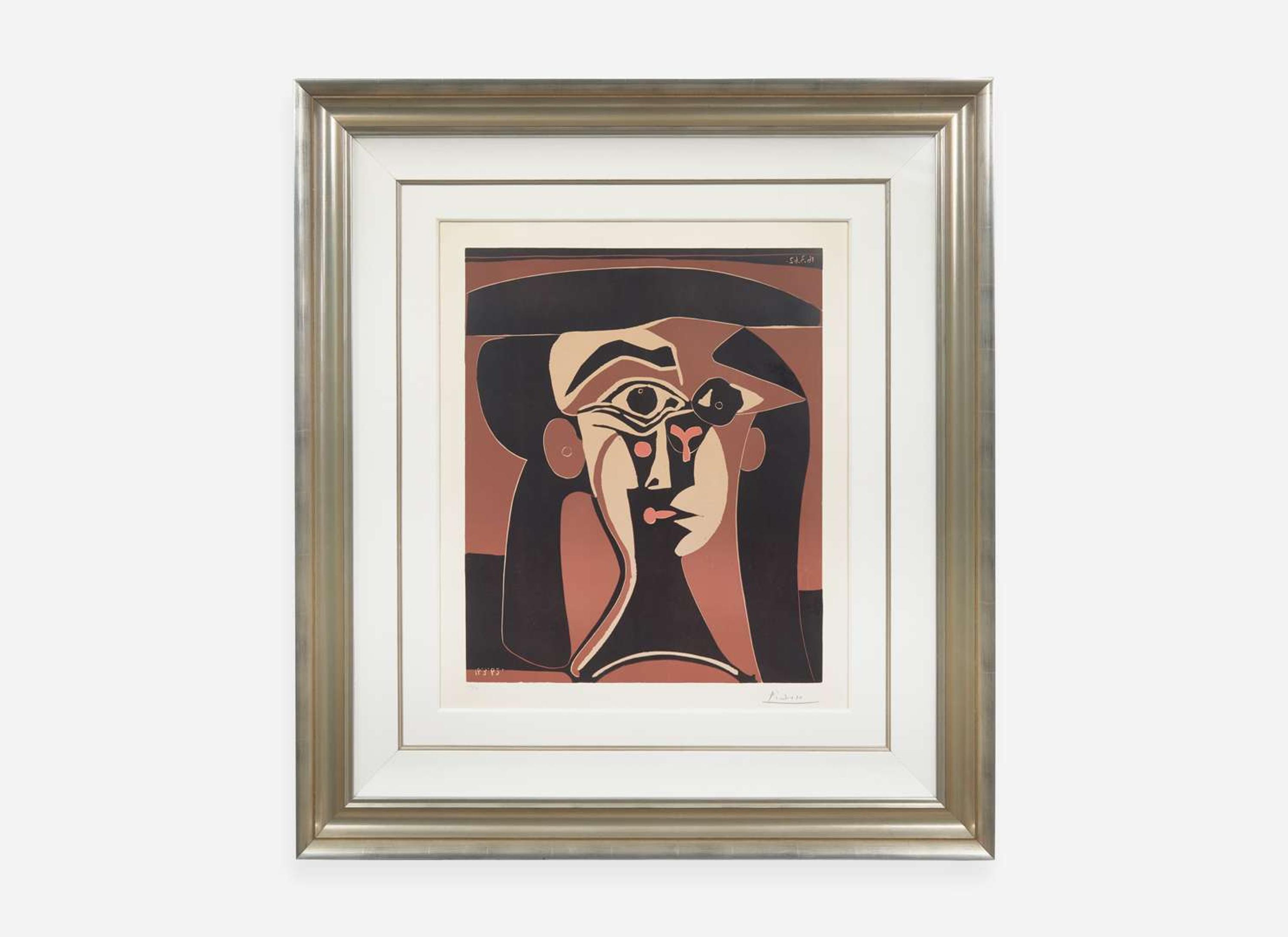 Pablo Picasso (Spanish, 1881-1973), Tête de Femme (Jacqueline au Chapeau Noir)