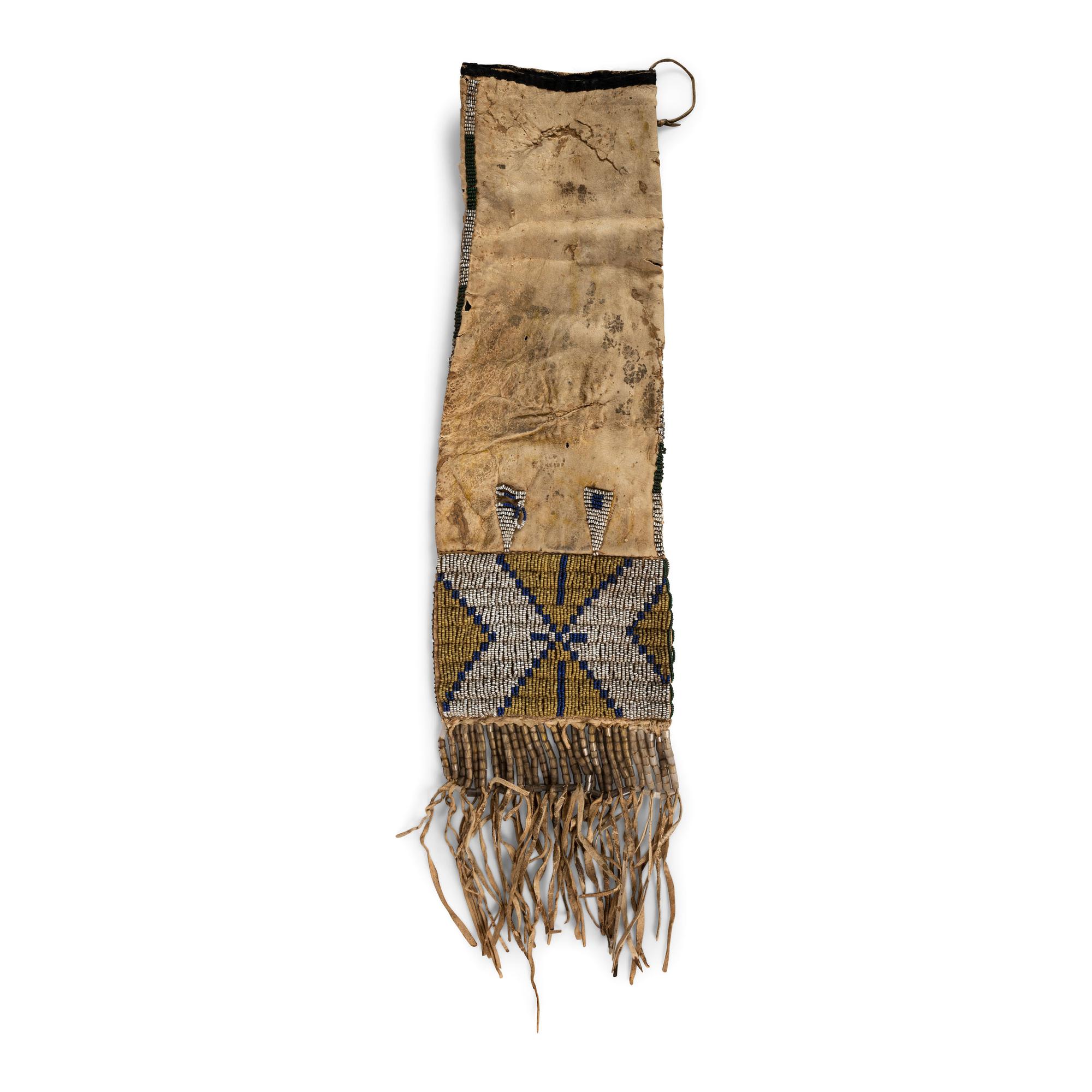 Sioux Beaded Hide Tobacco Bag