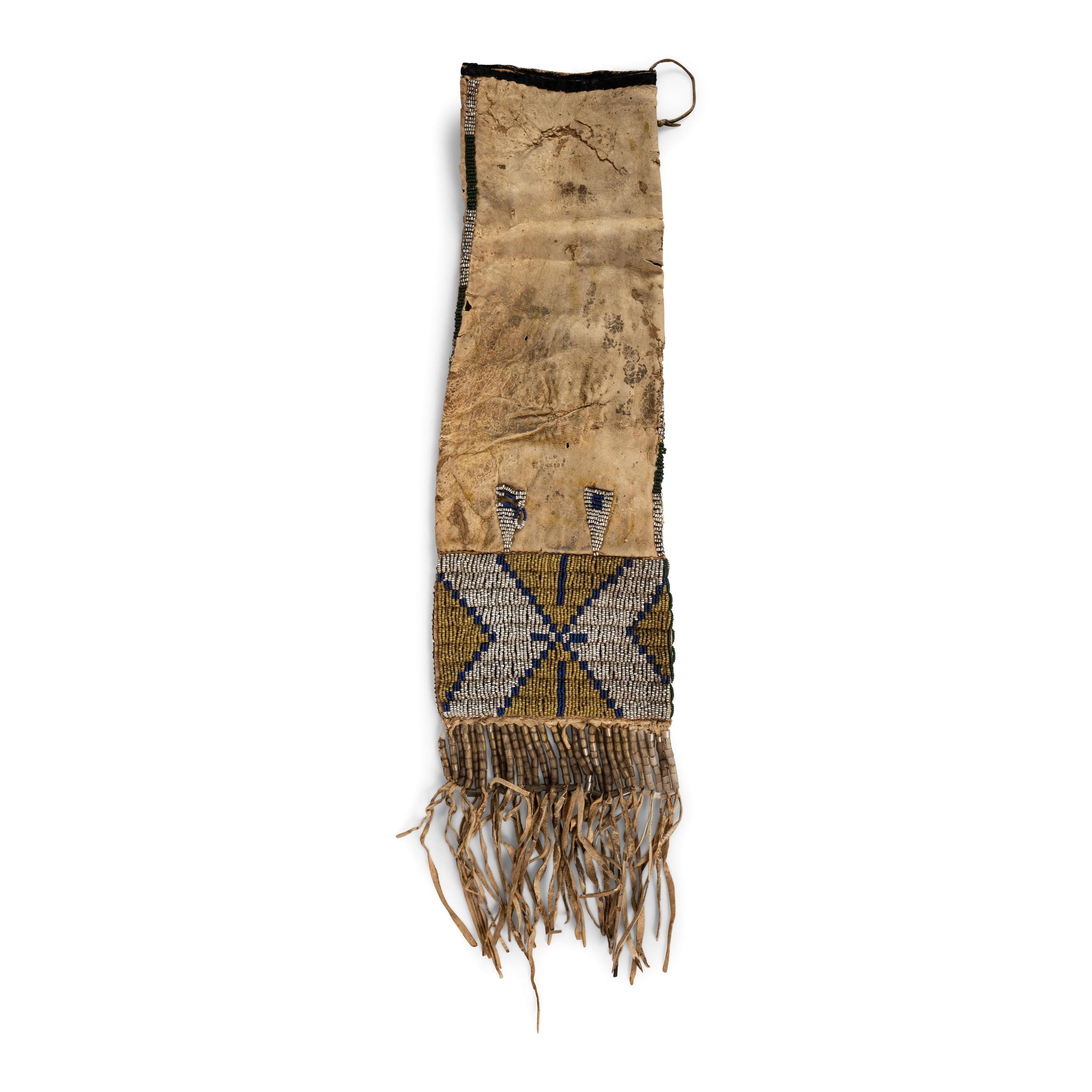 Sioux Beaded Hide Tobacco Bag