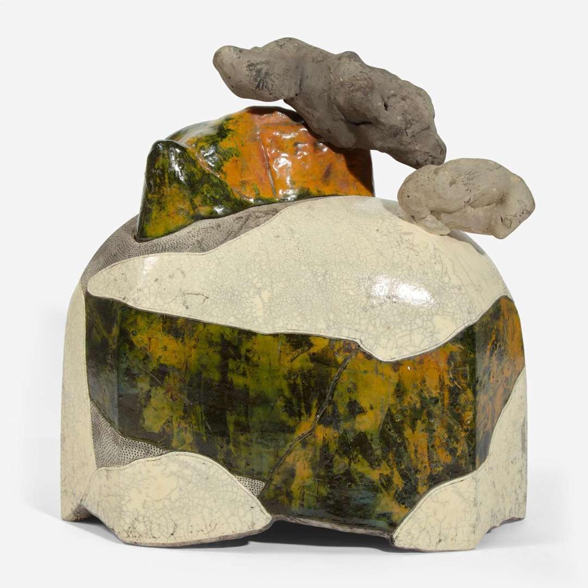 Wayne Higby (American, b. 1943) "Calico Canyon Overlook" Lidded Vessel, USA, 1976