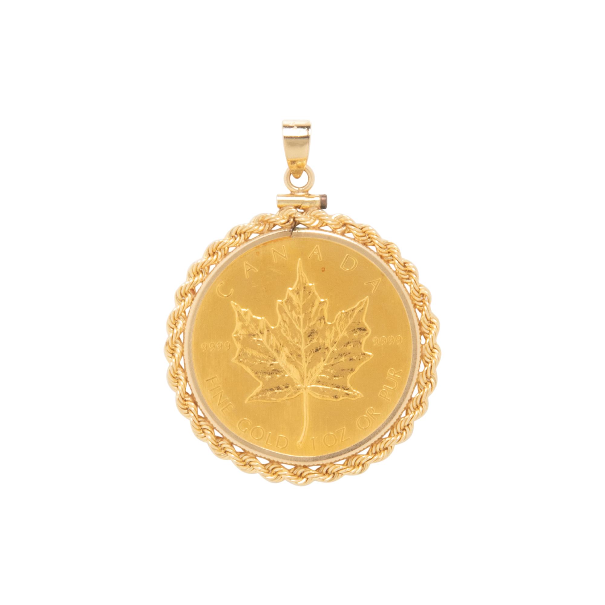 CANADIAN GOLD COIN PENDANT
